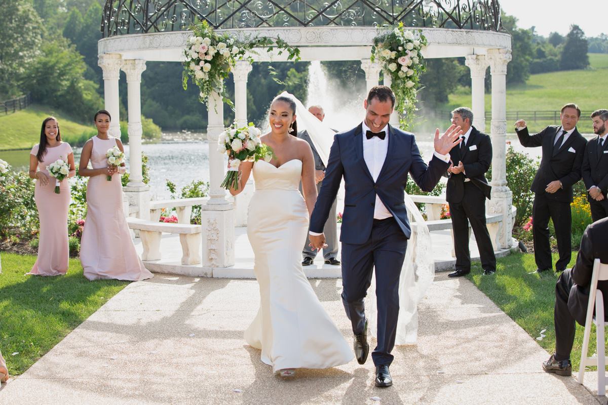 Akinyi + Romain Recessing Akinyi + Romain recessing after gazebo ceremony