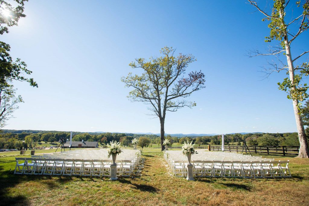 Outdoor ceremony location for The Lodge